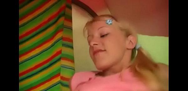  Sensual blonde teen beauty Katerina does it way better